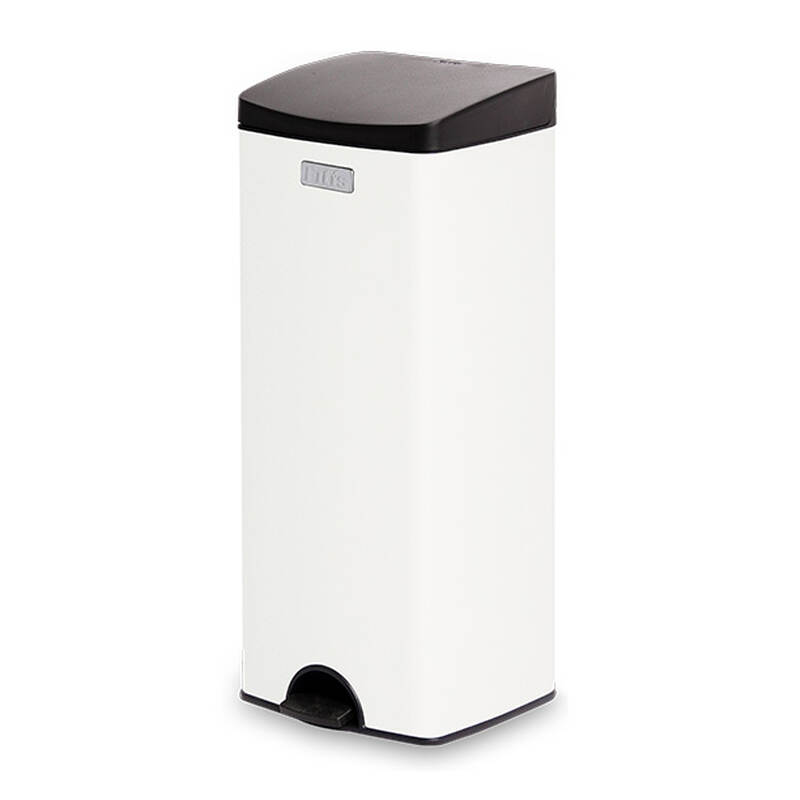 Thùng Rác inox Fitis Premium 22L - Vuông đạp cao - 3 Màu (Inox mờ, Trắng, Đen) - SPL1-901, SPL1-904, SPL1-903 image number null